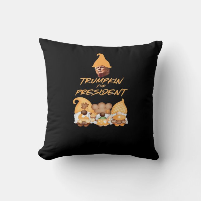 Gnome Sweet Gnome Vote Trumpkin Classic Throw Pillow (Front)