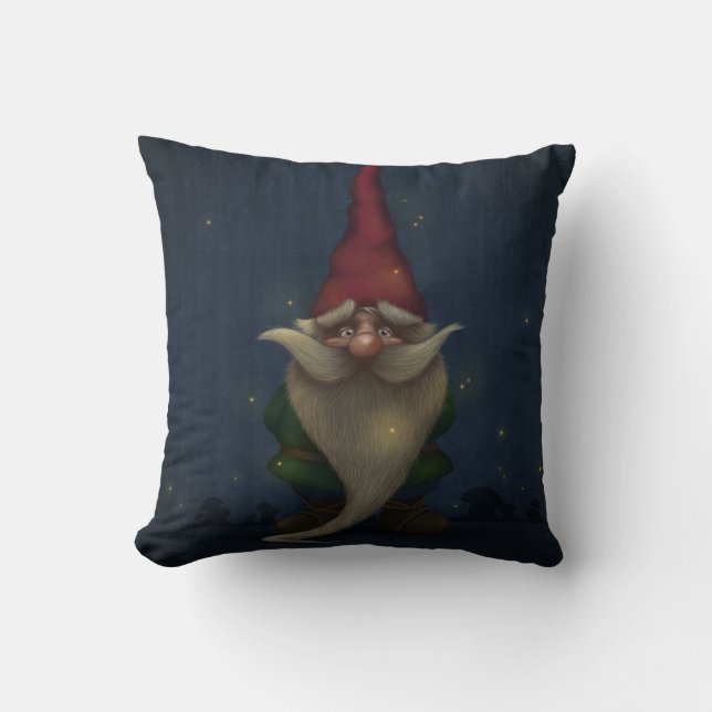 Gnome Throw Pillow (Front)