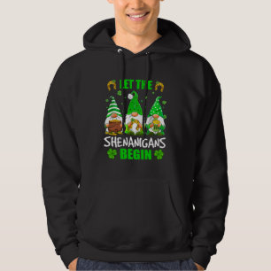 Gnome Tie Dye Shamrock Let Shenanigans Begin St Pa Hoodie