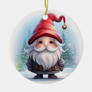 Gnome Unique Winter Wonderland Gonk lover Decor 🎄 Ceramic Ornament