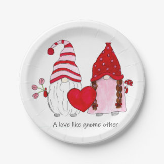 Gnome Valentine A love like gnome other Paper Plate