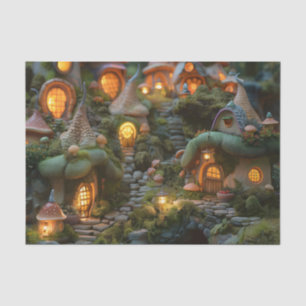 Gnome village tissue paper