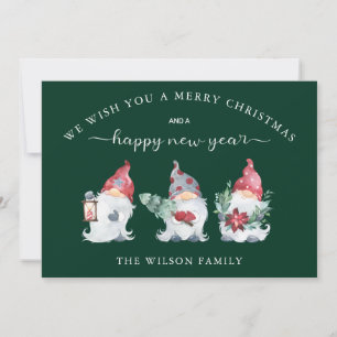 Gnome We Wish You a Merry Christmas  Holiday Card