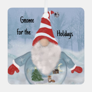 Gnome Winter Wonderland  Metal Ornament