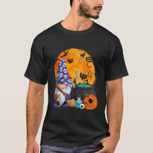 Gnome Witch Halloween Costume Gnomies Pumpkin Autu T-Shirt