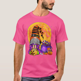 Gnome Witch Halloween Costume Pumpkin Autumn Fall  T-Shirt