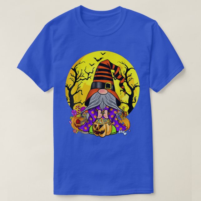 Gnome Witch Halloween Costume Pumpkin Autumn Fall  T-Shirt (Design Front)