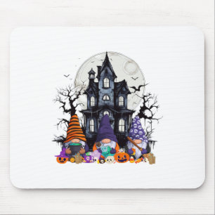 Gnome Witch Halloween Pumpkin Autumn Fall Holiday Mouse Pad