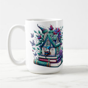 Gnome With Books Coffee Mug