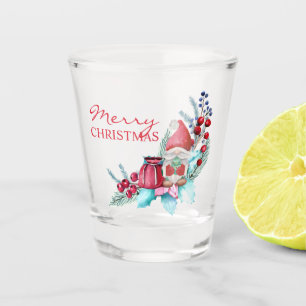 Gnome With Christmas Gift Bag Shot Glass
