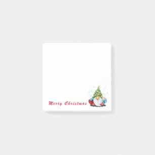 Gnome with Christmas Gift Post-it Notes