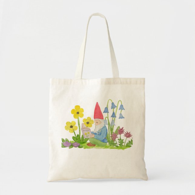 Gnome with Flower Book bag (Front)