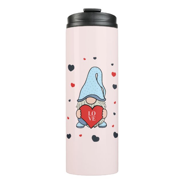 Gnome with heart thermal tumbler (Front)