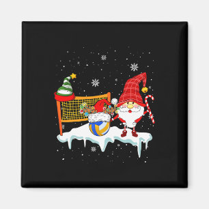 Gnome With Santa Elf Reindeer Volleyball Tools Xma Magnet