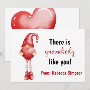 Gnomebody Like You Cute Love Valentine Day Holiday Card