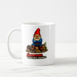 Gnomeman Bites When Startled Funny Fantasy Gnome Coffee Mug