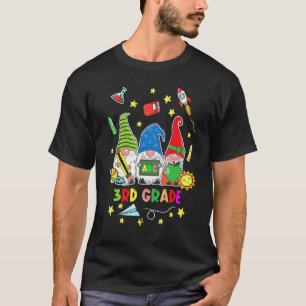 Gnomes 3rd Grade Crew First Day Teacher Back To Sc T-Shirt
