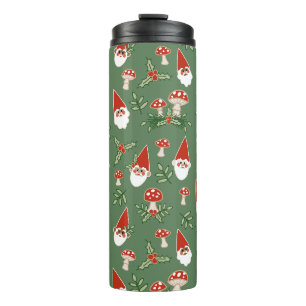 Gnomes and Mushrooms on Fern Thermal Tumbler
