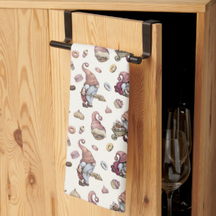 Gnomes Baking, Cupcakes, Doughnuts, Cute, Adorable Kitchen Towel