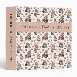 Gnomes Baking, Cupcakes, Doughnuts, Cute Recipe Binder