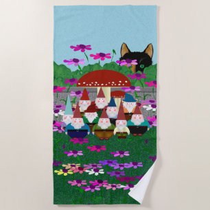 Gnomes Beach Towel