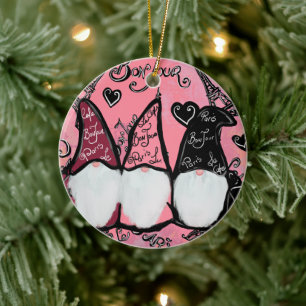  GNOMES          CERAMIC ORNAMENT