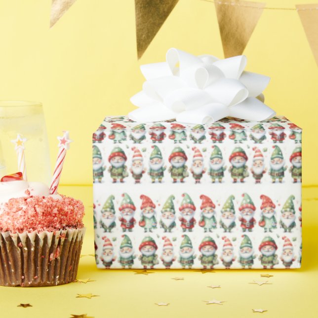 Gnomes Christmas Clothes Wrapping Paper (Birthday Party)