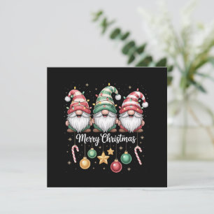 Gnomes Christmas Light Family Gnome Xmas Matching Holiday Card