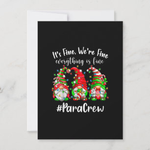 Gnomes Christmas Light I'm Fine Everything Is Fine Invitation