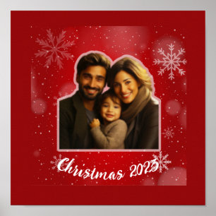 Gnomes Christmas Personalize Photo Backdrop Poster