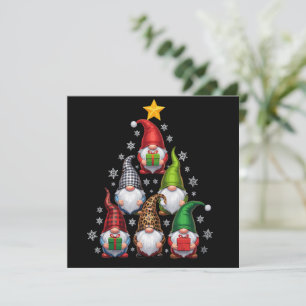 Gnomes Christmas Tree Funny Xmas Holidays  Holiday Card