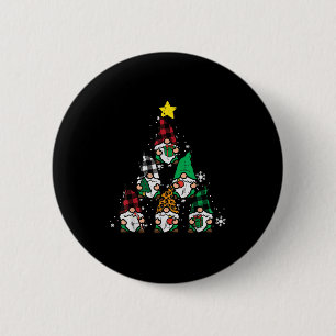 Gnomes Christmas Tree Funny Xmas Holidays Men Wome 2 Inch Round Button