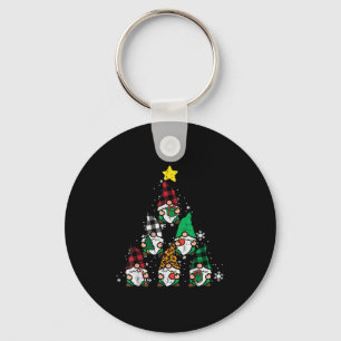 Gnomes Christmas Tree Funny Xmas Holidays Men Wome Keychain