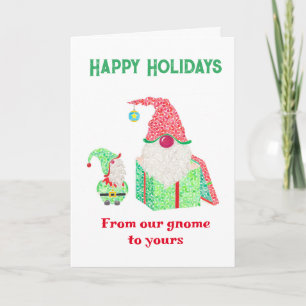 Gnomes customizable Christmas Card