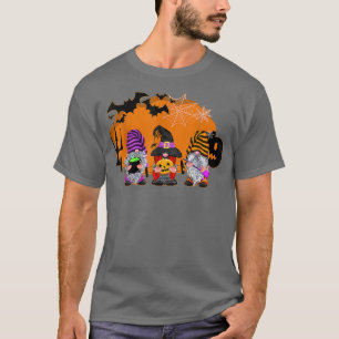 Gnomes Cute Halloween Autumn Pumpkin Fall Funny Ho T-Shirt