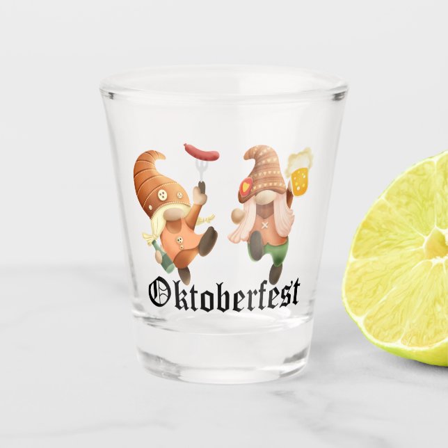 Gnomes de l'Oktoberfest en verre de tir (Devant)
