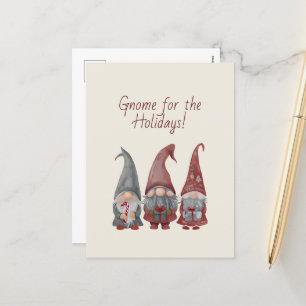 Gnomes de Noël adorables avec la carte à la carte 
