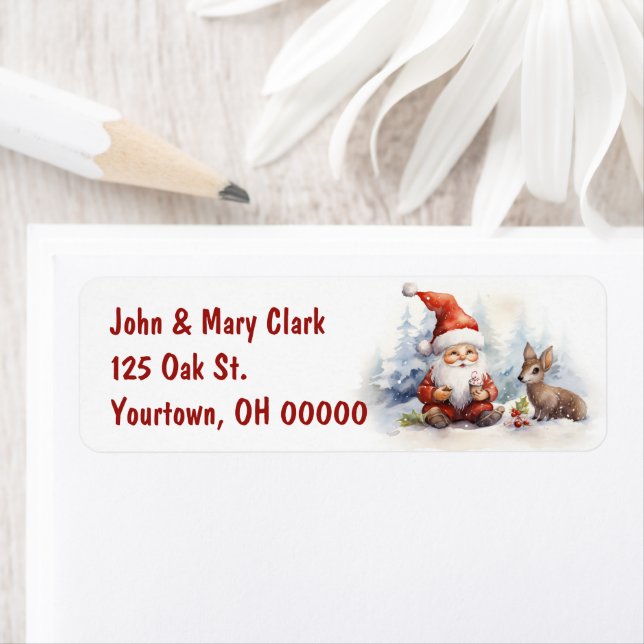 Gnomes de Noël avec cerfs (En situation)