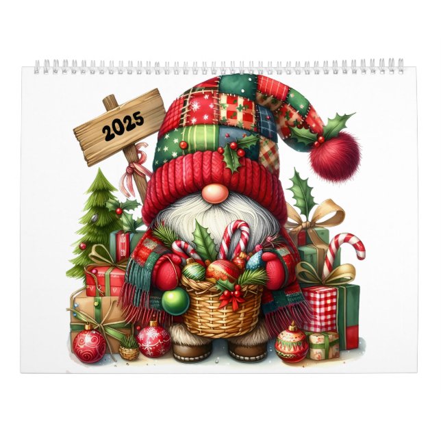 Gnomes en Casquette Calendrier 2025 (Dos)