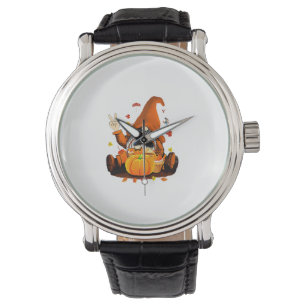 Gnomes Fall Autumn Cute Halloween Thanksgiving Lon Watch