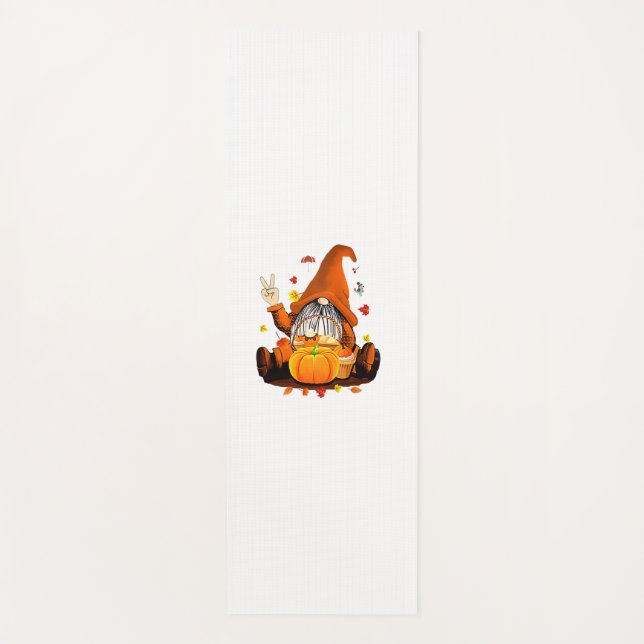 Gnomes Fall Autumn Cute Halloween Thanksgiving Lon Yoga Mat (Front)