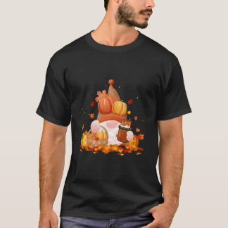 Gnomes Fall Autumn Gnome Pumpkin Spice Thanksgivin T-Shirt