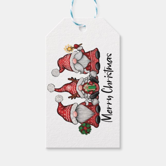 Gnomes For Christmas Gift Tags (Front)
