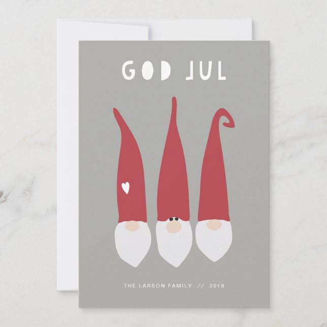 Gnomes for Christmas Holiday Card (Front)