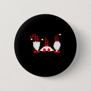 Gnomes For The Holidays Buffalo Plaid Gnome Christ 2 Inch Round Button