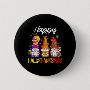 Gnomes Hallothanksmas Halloween Thanksgiving Chris 2 Inch Round Button