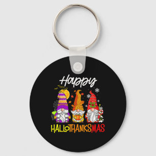 Gnomes Hallothanksmas Halloween Thanksgiving Chris Keychain