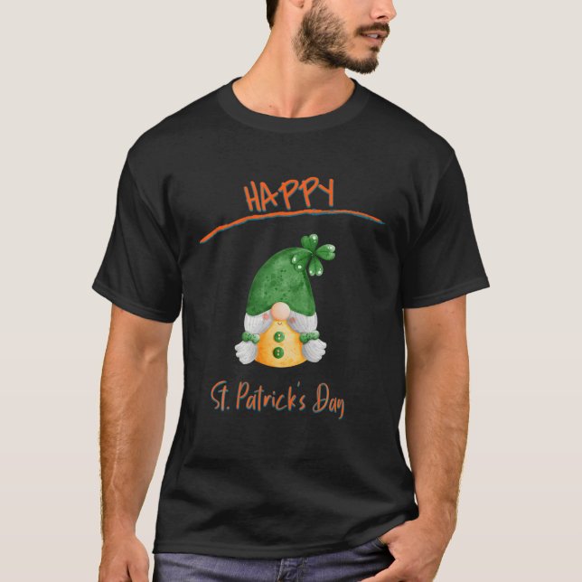 Gnomes Happy St. Patrick's Day Funny Sarcastic T-Shirt (Front)