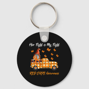 Gnomes Her Fight is My Fight RSD CRPS Awareness Gi Keychain