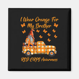 Gnomes I Wear Orange For My Brother Rsd Crps Aware Magnet